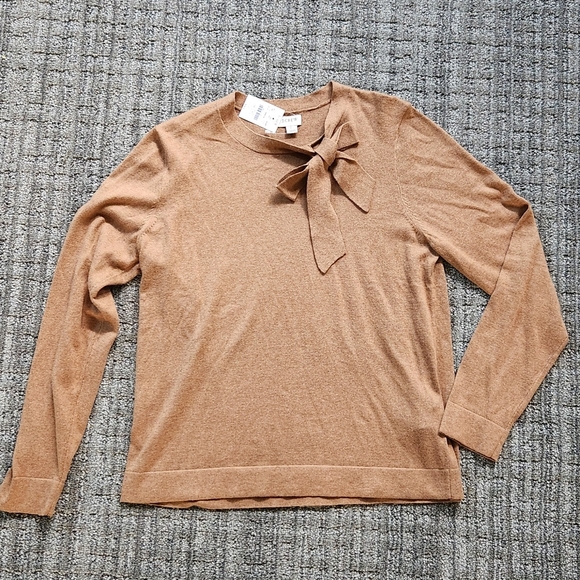 JCrew| Tie-neck bow sweater - Picture 2 of 3